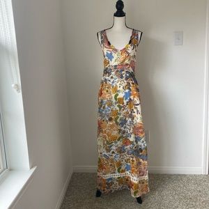 RAGA Floral Boho Maxi Dress / Size Large